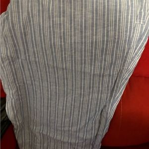 Blue and white striped capris, wide leg brand new